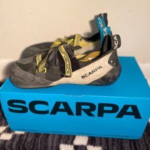 Scarpa Kids Climbing Shoes - Black and Yellow